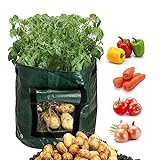 Scoolr, confezione da 2 borse per la coltivazione di patate, da 26,5 litri, borsa con finestra di areazione apribile per coltivare ortaggi come patate, carote, cipolle, pomodori, 33 cm x 35 cm foto / EUR 14,44