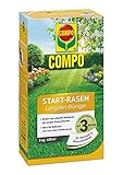 COMPO Start-Rasen Langzeit-Dünger, Für junge Rasenpflanzen und für Rollrasen nach dem Vertikutieren, 3 kg foto / 18,45 € (6,15 € / kg)
