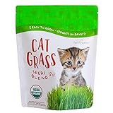 Organic Cat Grass Seed Blend for Planting by Handy Pantry - A Healthy Mix of Organic Wheatgrass Seeds: Barley, Oats, and Rye Seeds - Non-GMO Wheat Grass Seeds for Pets - Cat Grass Kit Refill (12 oz.) photo / $10.47 ($0.87 / ounce)