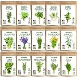 Seedra 15 Herb Seeds Variety Pack - 4500+ Non-GMO Heirloom Seeds for Planting Hydroponic Indoor or Outdoor Home Garden - Lavender, Parsley, Cilantro, Basil, Thyme, Mint, Rosemary, Dill & More photo / $18.89 ($1.26 / Count)