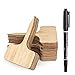 photo HOMENOTE 60pcs Bamboo Plant Labels (6 x 10 cm) with Bonus a Pen Vegetable Garden Markers T-Type Plant Tags for Plants