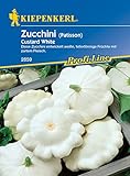 Kiepenkerl 2859 Zucchini Custard White, entwickelt weiße tellerförmige Früchte mit zartem Fleisch, essbar oder als Deko foto / 3,26 €