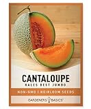 Cantaloupe Seeds for Planting - Hales Best Jumbo Heirloom, Non-GMO Vegetable Variety- 1 Gram Approx 45 Seeds Great for Summer Melon Gardens by Gardeners Basics photo / $5.95 ($168.56 / Ounce)