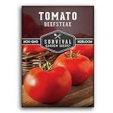 Survival Garden Seeds - Beefsteak Tomato Seed for Planting - Packet with Instructions to Plant and Grow Delicious Tomatoes in Your Home Vegetable Garden - Non-GMO Heirloom Variety - 1 Pack photo / $4.99