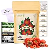 NatureZ Edge Heirloom Tomato Seeds for Planting Home Garden - 10 Heirloom Tomatoes Variety Pack and 10 Garden Markers - Non GMO Heirloom Tomatoes Seeds - Beefsteak, Jubilee, Cherry, Roma, and More photo / $13.97