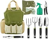 Vremi 9 Piece Garden Tools Set - Gardening Tools with Garden Gloves and Garden Tote - Gardening Gifts Tool Set with Garden Trowel Pruners and More - Vegetable Herb Garden Hand Tools with Storage Tote photo / $48.25