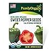 photo Purely Organic Products Purely Organic Heirloom Sweet Pepper Seeds (California Wonder) - Approx 35 Seeds