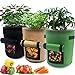 photo Nicheo 3 Pcs 7 Gallon Grow Bag Easy to Harvest Planter Pot with Flap and Handles Garden Planting Grow Bags for Potato Tomato and Other Vegetables Breathable Nonwoven Fabric Cloth