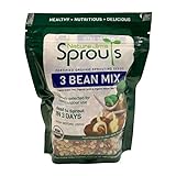 Nature Jims Sprouts 3 Bean Seed Mix - Certified Organic Green Pea, Lentil, Adzuki Bean Seeds for Planting - Non-GMO Vegetable Seeds - Resealable Bag for Freshness - Fast Sprouting Bean Seeds - 16 Oz photo / $17.00 ($1.06 / Ounce)