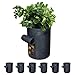 photo Gardzen 6 Pack BPA-Free 10 Gallon Vegetable Grow Bags with Access Flap and Handles, Suitable for Planting Potato, Taro, Beets, Carrots, Onions, Peanut