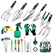 photo Garden Tools Set, 38 Pieces Stainless Steel Durable Garden Tools, Includes Trowel, Shovel, Hand Weeder, Rake, Storage Tote Bag, Wonderful Gifts for Women and Men