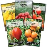 Sow Right Seeds - Classic Tomato Seed Collection for Planting - Pink Oxheart, Yellow Pear, Jubilee, Marglobe, and Roma Tomatoes - Non-GMO Heirloom Varieties to Plant and Grow a Home Vegetable Garden photo / $10.99