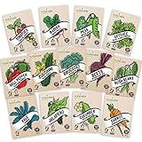 Heirloom Vegetable Seeds Kit 13 Pack – 100% Non GMO for Planting in Your Indoor or Outdoor Garden: Tomato, Peppers, Zucchini, Broccoli, Beet, Bean, Carrot, Kale, Cucumber, Pea, Radish, Lettuce photo / $16.95