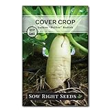 Sow Right Seeds - Driller Daikon Radish Seed for Planting - Cover Crops to Plant in Your Home Vegetable Garden - Enriches Soil - Suppresses Weeds - Non-GMO Heirloom Seeds - A Great Gardening Gift photo / $4.99