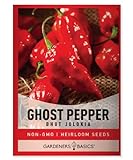 Ghost Pepper Seeds for Planting Spicy Hot - Heirloom Non-GMO Hot Pepper Seeds for Home Garden Vegetables Makes a Great Plant Gift for Gardening by Gardeners Basics photo / $4.95