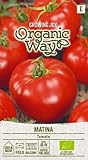 Organic Way | TOMATEN MATINA samen | Gemüsesamen | Tomatensamen | Garten Samen | Eine frühe Tomatensorte, hohe Tomatenstengeln | 1 Pack foto / 3,22 €