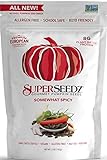 Superseedz Gourmet Roasted Pumpkin Seeds | Somewhat Spicy | Whole 30, Paleo, Vegan & Keto Snacks | 8g Plant Based Protein | Produced In USA | Nut Free | Gluten Free Snack | (6-pack, 5oz each) photo / $26.84 ($0.89 / Ounce)