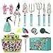 photo Garden Tool Set,Gardening Gifts for Women,31PCS Heavy Duty Aluminum Floral Print Gardening Tool Set with Storage Tote Bag Garden Tools Gifts for Women and Men