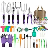 Tudoccy Garden Tools Set 83 Piece, Succulent Tools Set Included, Heavy Duty Aluminum Gardening Tools for Gardening, Non-Slip Ergonomic Handle Tools, Durable Storage Tote Bag, Gifts Tools for Men Women photo / $29.99