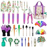 83 Pcs Garden Tools Set Succulent Tools Set,Heavy Duty Floral Gardening Kit with Storage Organizer and Hand Gloves,Adorable Outdoor Gardening Gifts Tools for Women photo / $28.99
