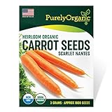 Purely Organic Products Purely Organic Heirloom Carrot Seeds (Scarlet Nantes) - Approx 1800 Seeds photo / $4.39