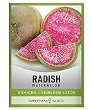 Watermelon Radish Seeds for Planting - Heirloom, Non-GMO Vegetable Seed - 2 Grams of Seeds Great for Outdoor Spring, Winter and Fall Gardening by Gardeners Basics photo / $4.95