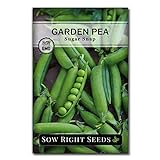 Sow Right Seeds - Sugar Snap Pea Seed for Planting - Non-GMO Heirloom Packet with Instructions to Plant a Home Vegetable Garden photo / $5.49