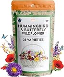 130,000+ Wildflower Seeds - Premium Birds & Butterflies Wildflower Seed Mix [3 Oz] Flower Garden Seeds - Bulk Wild Flowers: 23 Wildflowers Varieties of 100% Non-GMO Annual Flower Seeds for Planting photo / $17.95 ($0.00 / Count)