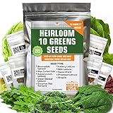 Heirloom Non-GMO Lettuce and Greens Seeds Variety Pack for Outdoor and Indoor Gardening & Hydroponics, 5000+ Seeds - Kale, Butter, Oak, Spinach, Romaine Bibb & More photo / $12.90 ($0.00 / Count)